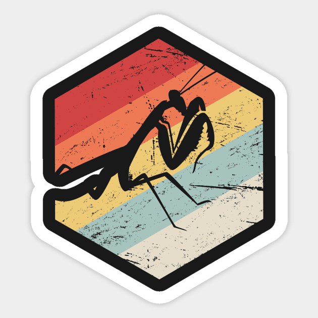 Retro 70s Praying Mantis Sticker by MeatMan